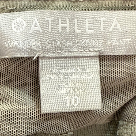 Athleta Tan Wander Stash Skinny Pants Women's Size 10 - Picture 7 of 13